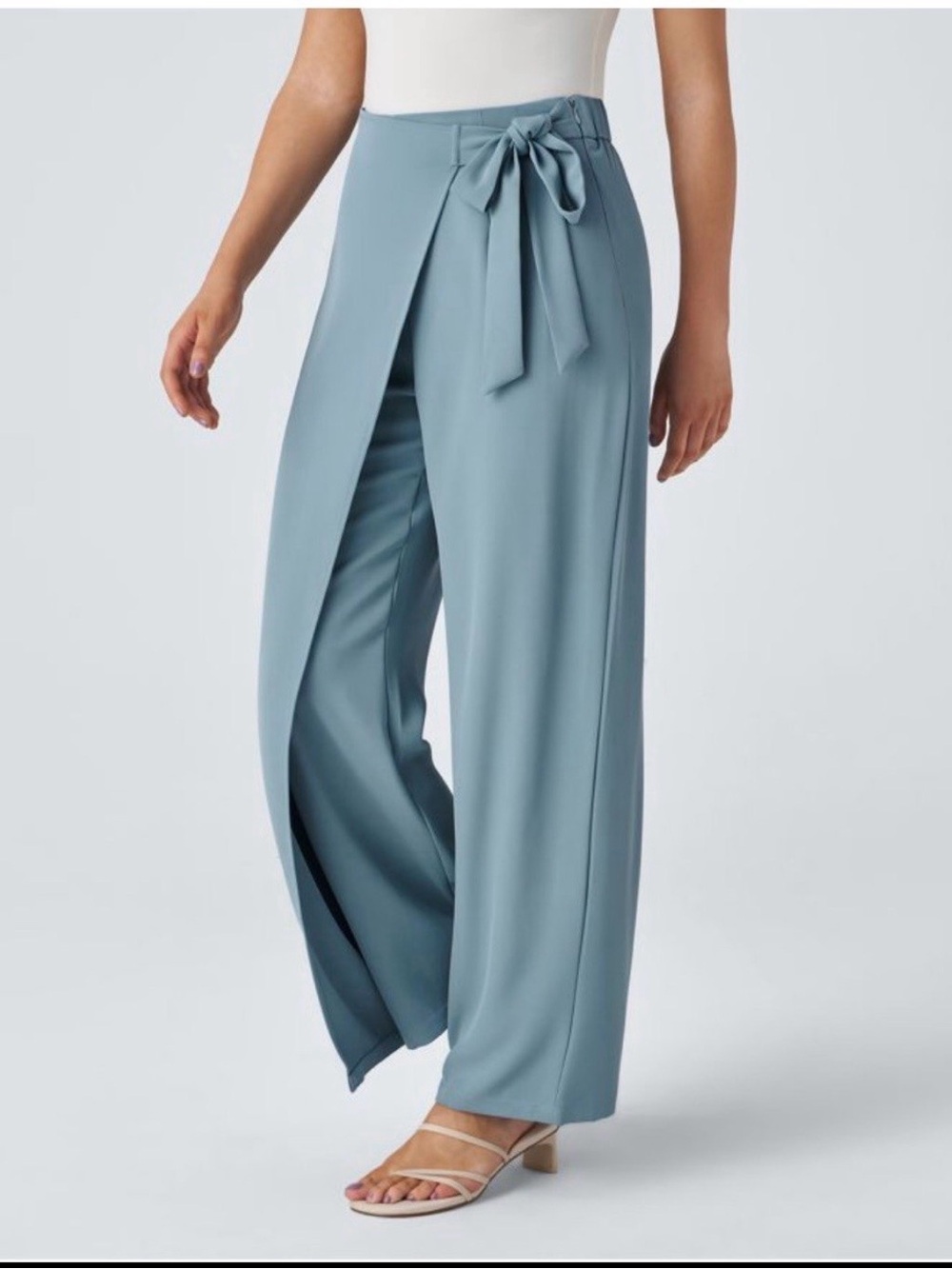 Halara High Waisted Tie Side Wide Leg Work Pants Size 1X